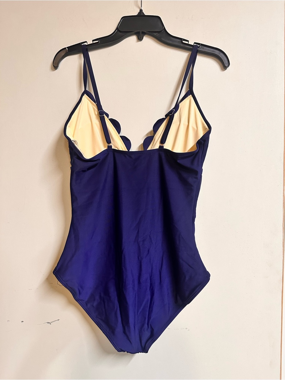 Navy Blue Laser-Cut Maxi Swim Dress with Spaghetti Straps - Picture 11 of 15